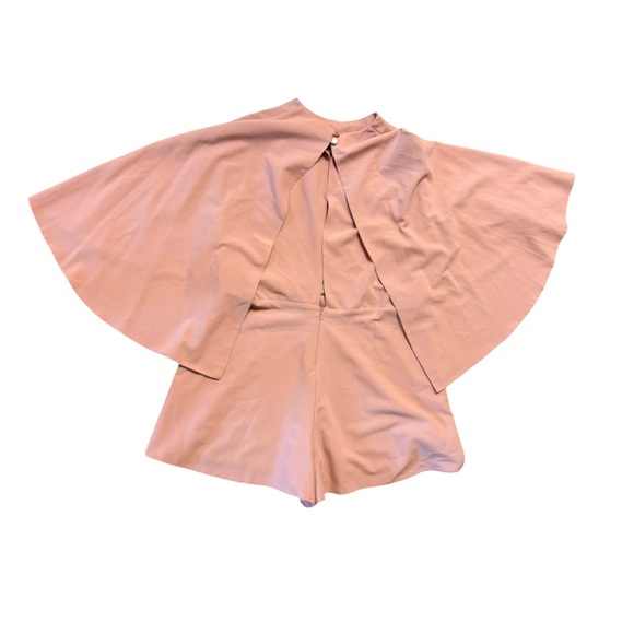 ASOS Pink Cape Sleeve Romper - Picture 5 of 6